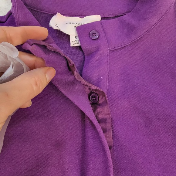 Pomander Place Aubergine Avery Mini Dress Mock Neck Sweatshirt Bracelet Sleeve S - Picture 12 of 15